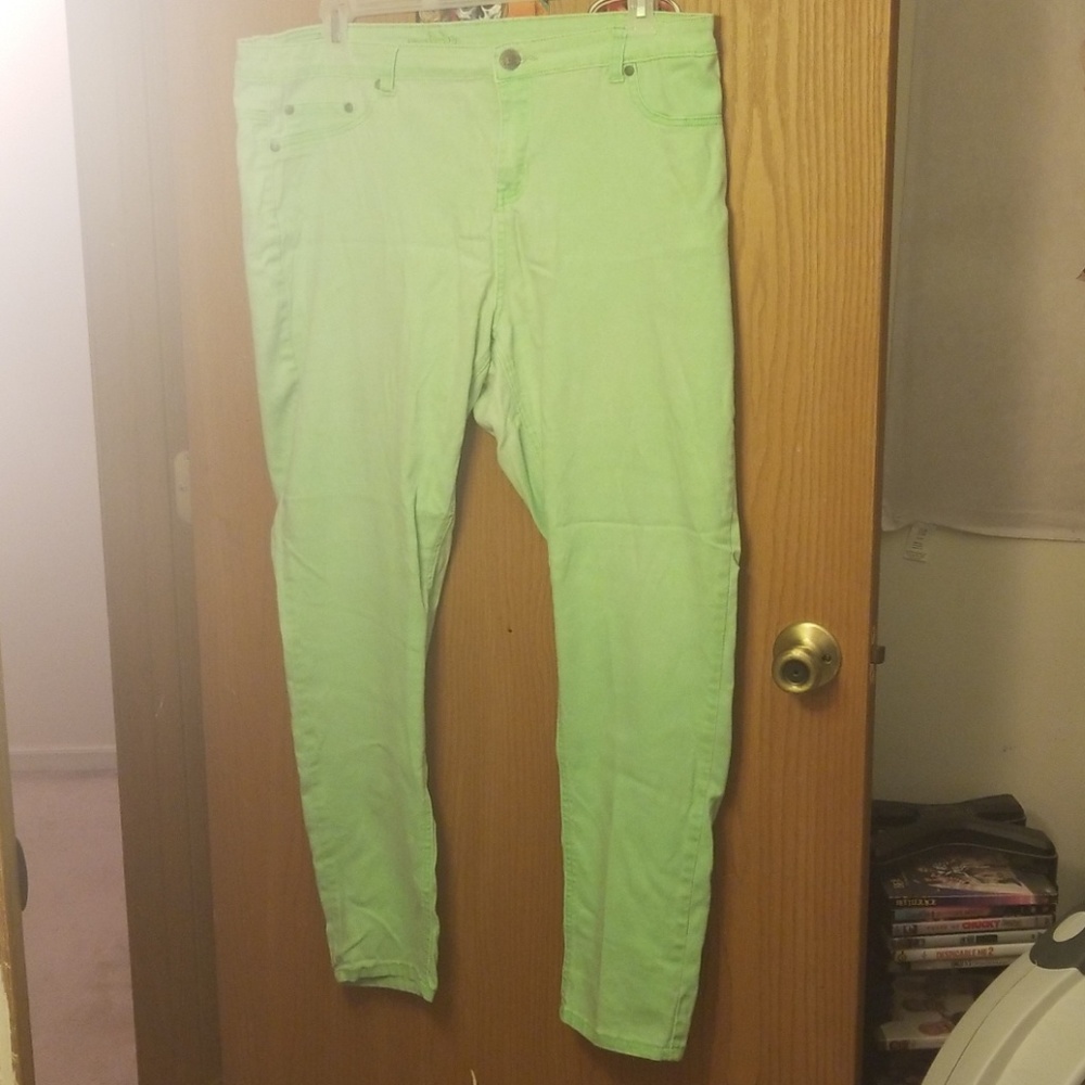 Neon green jeggings